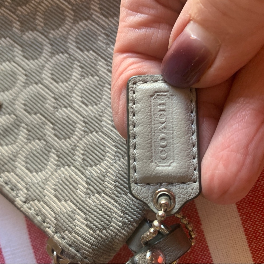 Coach Gray Patterned Wristlet - Picture 3 of 8
